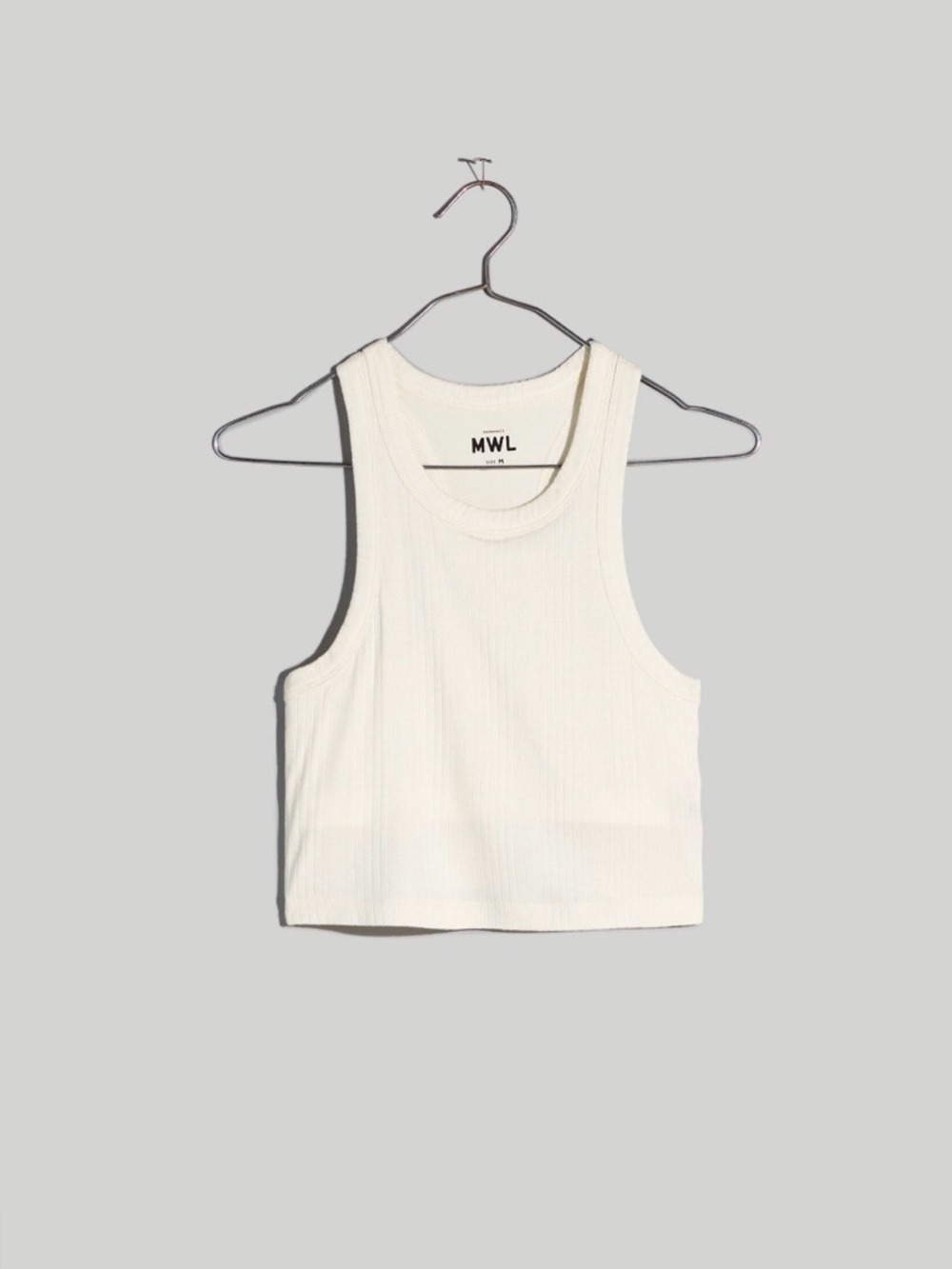 Madewell NWT Variegated Rib Crop Tank in Lighthouse - Picture 3 of 10